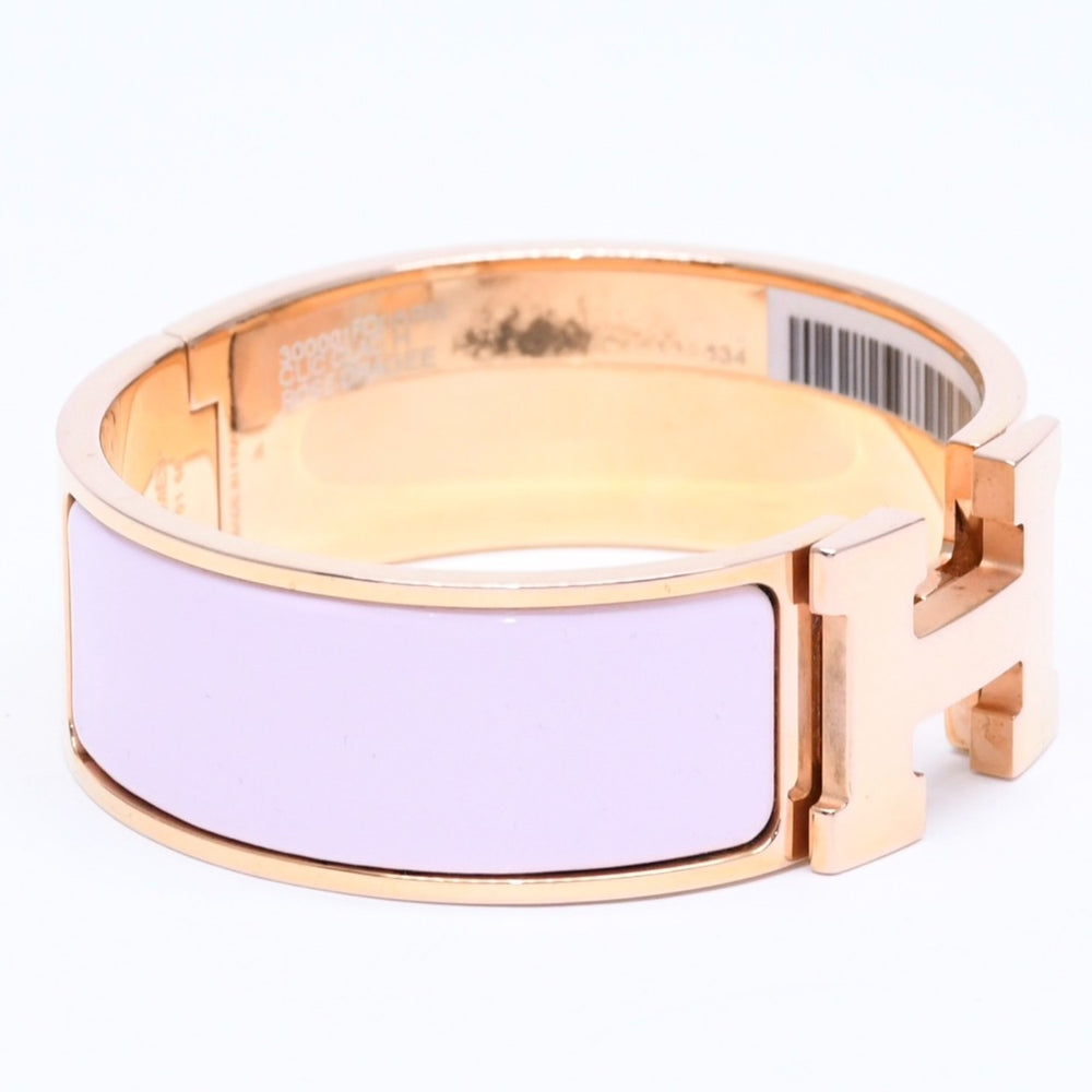 極美品 HERMES エルメス クリッククラックGM ブレスレット アクセサリー メタル ピンク ゴールド 中古 4a004951