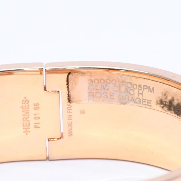 Very Good Condition HERMES Click Crack GM Bracelet Accessory Metal Pink Gold Used 4a004951