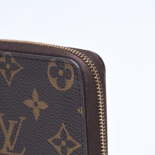 極美品 LOUIS VUITTON ルイヴィトン ジッピー コインパース M60067 モノグラムキャンバス ミニウォレット 小銭入れ 財布 ブラウン ゴールド金具 中古 4a005085