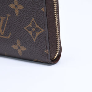 極美品 LOUIS VUITTON ルイヴィトン ジッピー コインパース M60067 モノグラムキャンバス ミニウォレット 小銭入れ 財布 ブラウン ゴールド金具 中古 4a005085