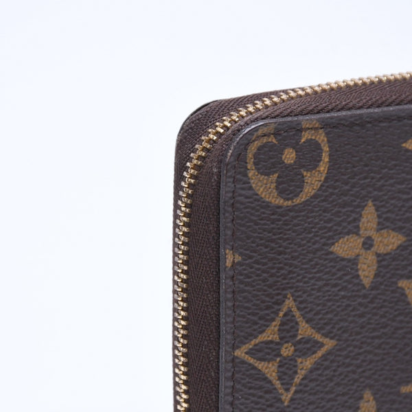 極美品 LOUIS VUITTON ルイヴィトン ジッピー コインパース M60067 モノグラムキャンバス ミニウォレット 小銭入れ 財布 ブラウン ゴールド金具 中古 4a005085