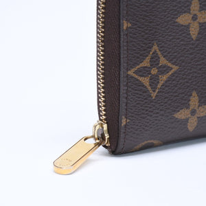 極美品 LOUIS VUITTON ルイヴィトン ジッピー コインパース M60067 モノグラムキャンバス ミニウォレット 小銭入れ 財布 ブラウン ゴールド金具 中古 4a005085
