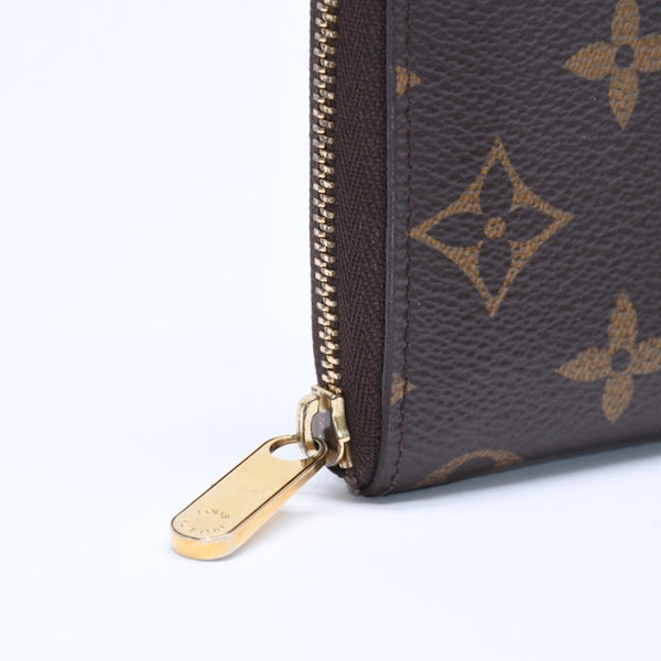 極美品 LOUIS VUITTON ルイヴィトン ジッピー コインパース M60067 モノグラムキャンバス ミニウォレット 小銭入れ 財布 ブラウン ゴールド金具 中古 4a005085
