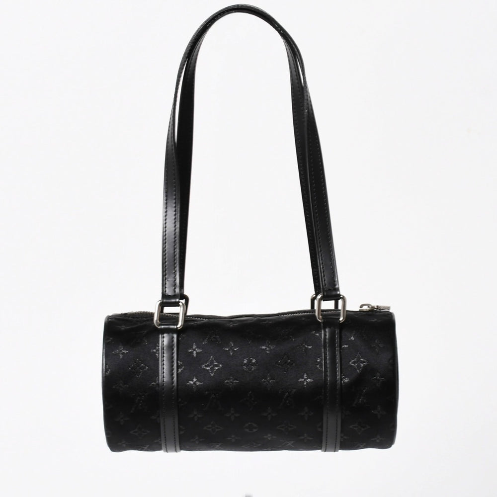 Like new LOUIS VUITTON Little Papillon Handbag M92352 Monogram Black Silver Hardware Used 4a005087