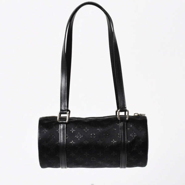 Like new LOUIS VUITTON Little Papillon Handbag M92352 Monogram Black Silver Hardware Used 4a005087