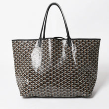 将图片加载到图库查看器，新品同様品 GOYARD ゴヤール SAINT LOUIS GM サンルイGM トートバッグ PVCコーティングキャンバス ブラック 中古 4a005656