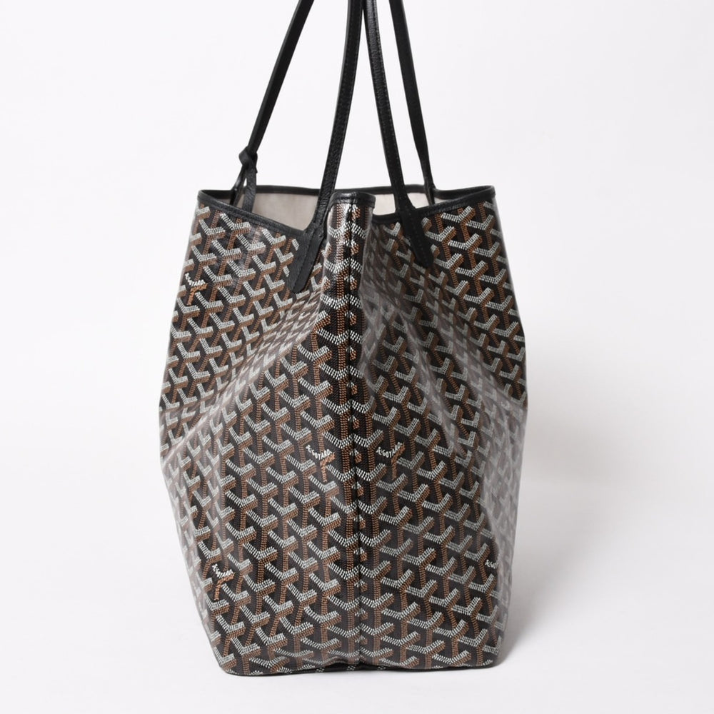 Like new GOYARD SAINT LOUIS GM Saint Louis GM tote bag PVC coated canvas black used 4a005656