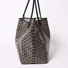 将图片加载到图库查看器，新品同様品 GOYARD ゴヤール SAINT LOUIS GM サンルイGM トートバッグ PVCコーティングキャンバス ブラック 中古 4a005656