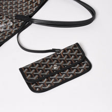 将图片加载到图库查看器，新品同様品 GOYARD ゴヤール SAINT LOUIS GM サンルイGM トートバッグ PVCコーティングキャンバス ブラック 中古 4a005656