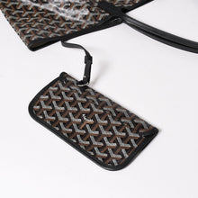 将图片加载到图库查看器，新品同様品 GOYARD ゴヤール SAINT LOUIS GM サンルイGM トートバッグ PVCコーティングキャンバス ブラック 中古 4a005656