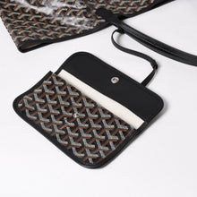 将图片加载到图库查看器，新品同様品 GOYARD ゴヤール SAINT LOUIS GM サンルイGM トートバッグ PVCコーティングキャンバス ブラック 中古 4a005656