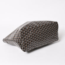 将图片加载到图库查看器，新品同様品 GOYARD ゴヤール SAINT LOUIS GM サンルイGM トートバッグ PVCコーティングキャンバス ブラック 中古 4a005656