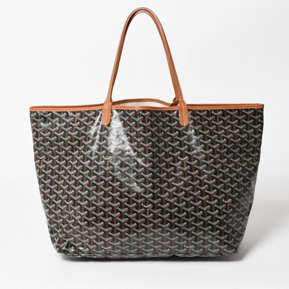 新品同様品 GOYARD ゴヤール SAINT LOUIS GM サンルイGM ブラウン トートバッグ PVCコーティングキャンバス 中古 4a005657