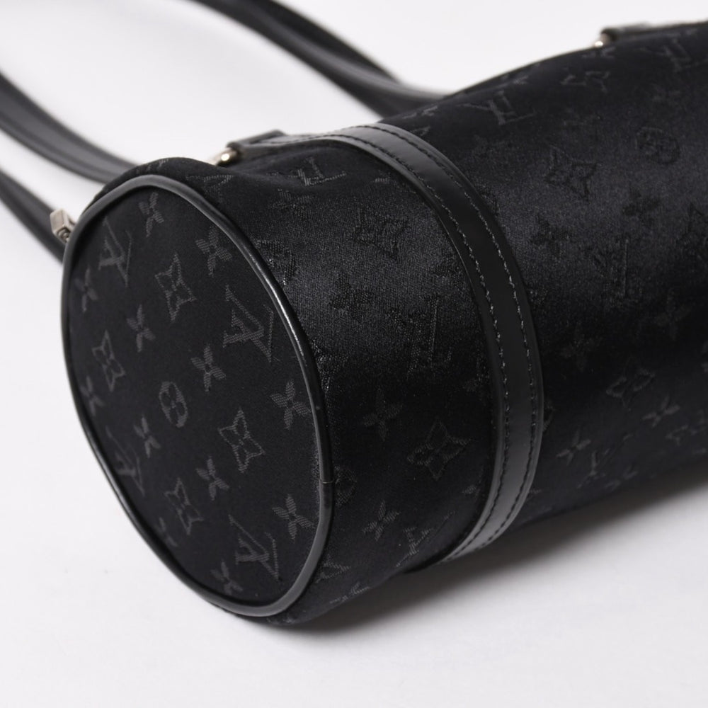 新品同様品 LOUIS VUITTON ルイヴィトン リトルパピヨン ハンドバッグ M92352 モノグラム ブラック シルバー金具 中古 4a005087