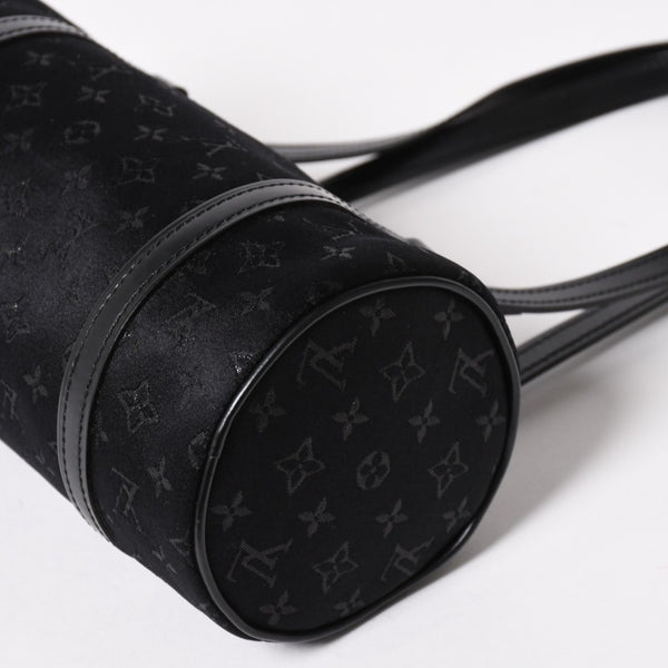 Like new LOUIS VUITTON Little Papillon Handbag M92352 Monogram Black Silver Hardware Used 4a005087