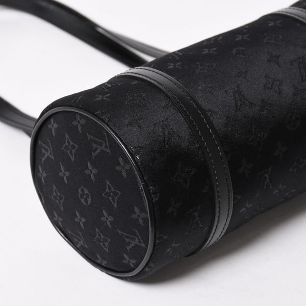 Like new LOUIS VUITTON Little Papillon Handbag M92352 Monogram Black Silver Hardware Used 4a005087