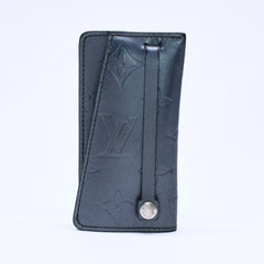 LOUIS VUITTON ルイヴィトン クロシェットPM キーケース モノグラムマット ノワール キーケース M65133 シルバー金具 美品 中古 4a005060