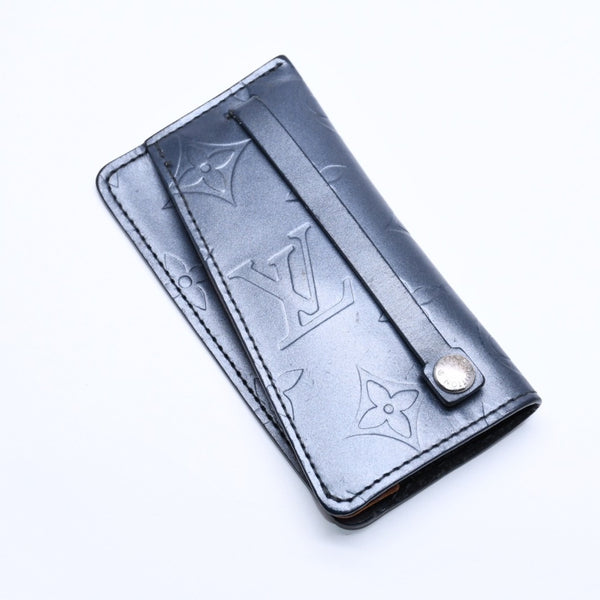 LOUIS VUITTON ルイヴィトン クロシェットPM キーケース モノグラムマット ノワール キーケース M65133 シルバー金具 美品 中古 4a005060