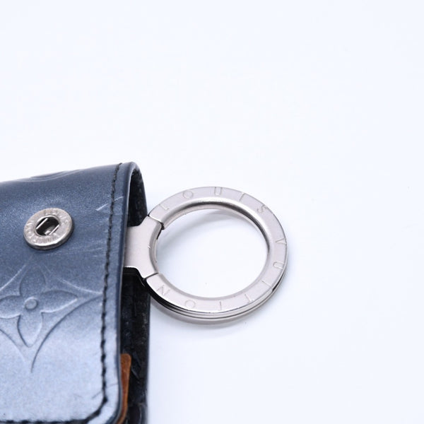 LOUIS VUITTON ルイヴィトン クロシェットPM キーケース モノグラムマット ノワール キーケース M65133 シルバー金具 美品 中古 4a005060