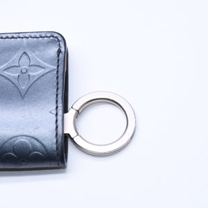 LOUIS VUITTON ルイヴィトン クロシェットPM キーケース モノグラムマット ノワール キーケース M65133 シルバー金具 美品 中古 4a005060