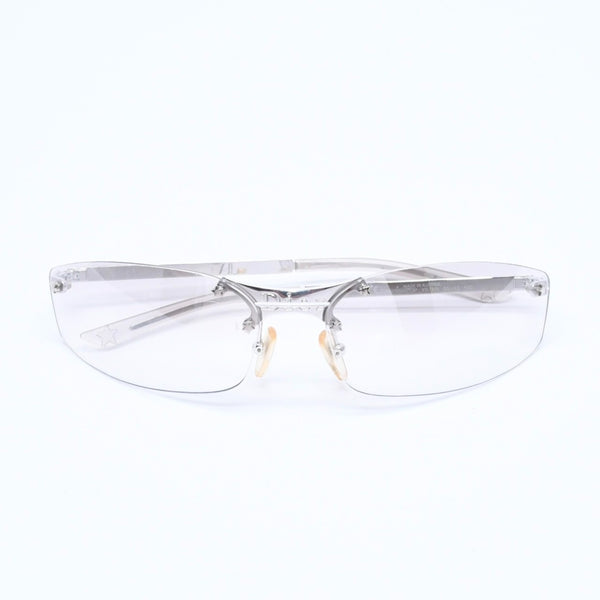 Christian Dior クリスチャンディオール MINIPOP リムレス サングラス YB7NN サイズ65□15 120 グレー シルバー 美品 中古 4a005164