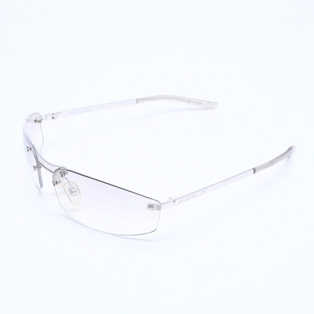 Christian Dior クリスチャンディオール MINIPOP リムレス サングラス YB7NN サイズ65□15 120 グレー シルバー 美品 中古 4a005164