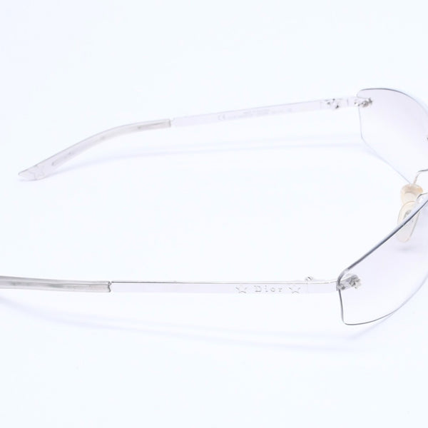 Christian Dior クリスチャンディオール MINIPOP リムレス サングラス YB7NN サイズ65□15 120 グレー シルバー 美品 中古 4a005164