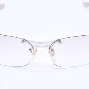 Christian Dior クリスチャンディオール MINIPOP リムレス サングラス YB7NN サイズ65□15 120 グレー シルバー 美品 中古 4a005164