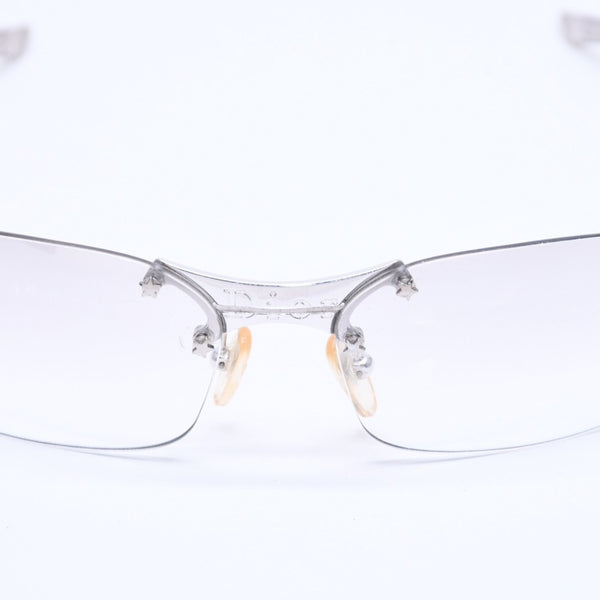Christian Dior クリスチャンディオール MINIPOP リムレス サングラス YB7NN サイズ65□15 120 グレー シルバー 美品 中古 4a005164