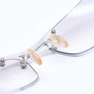 Christian Dior クリスチャンディオール MINIPOP リムレス サングラス YB7NN サイズ65□15 120 グレー シルバー 美品 中古 4a005164
