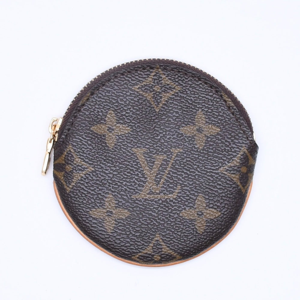 Very good condition LOUIS VUITTON Portomone Ron coin case M61926 Monogram canvas brown accessory case gold hardware used 4a005093