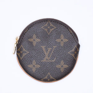 極美品 LOUIS VUITTON ルイヴィトン ポルトモネ ロン コインケース M61926 モノグラムキャンバス ブラウン 小物入れ アクセサリー ゴールド金具 中古 4a005093
