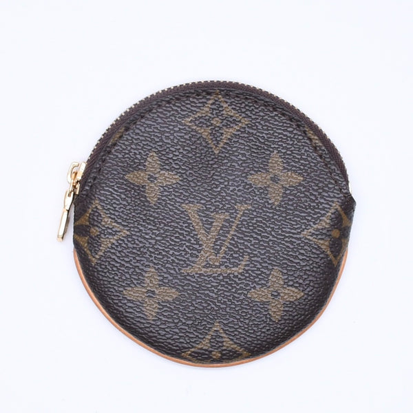 極美品 LOUIS VUITTON ルイヴィトン ポルトモネ ロン コインケース M61926 モノグラムキャンバス ブラウン 小物入れ アクセサリー ゴールド金具 中古 4a005093
