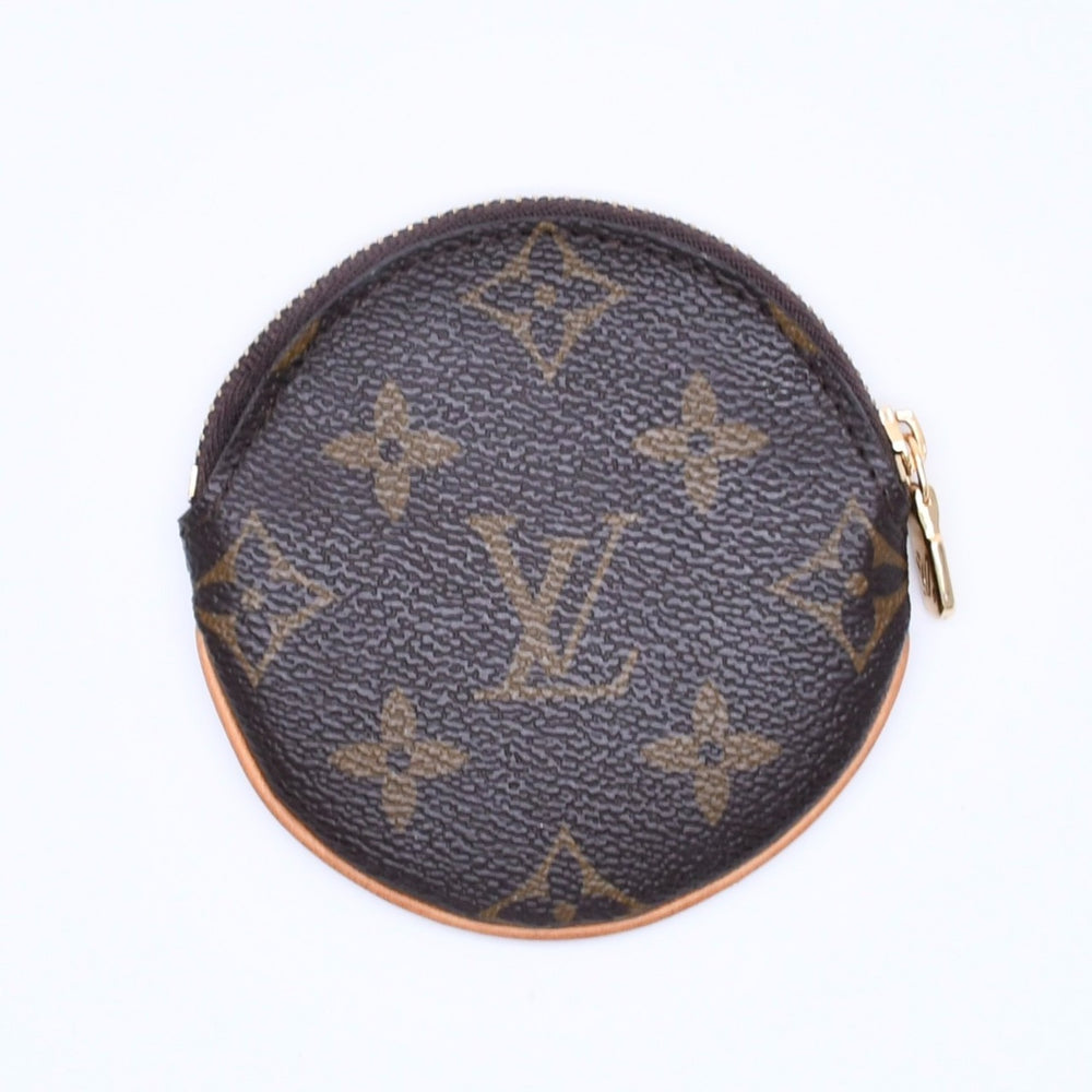 Very good condition LOUIS VUITTON Portomone Ron coin case M61926 Monogram canvas brown accessory case gold hardware used 4a005093
