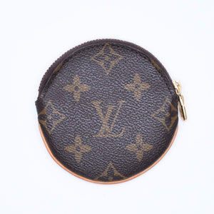 極美品 LOUIS VUITTON ルイヴィトン ポルトモネ ロン コインケース M61926 モノグラムキャンバス ブラウン 小物入れ アクセサリー ゴールド金具 中古 4a005093
