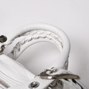 極美品 BALENCIAGA バレンシアガ Le Cagole ル カゴール ミニ ダッフルバッグ 2WAY ハンドバッグ ショルダーバッグ 743356 ホワイト アリーナ ラムスキン 中古 4a005041