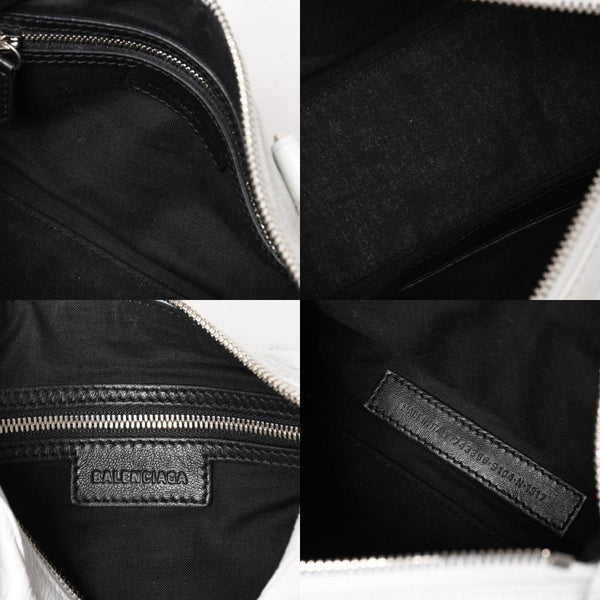極美品 BALENCIAGA バレンシアガ Le Cagole ル カゴール ミニ ダッフルバッグ 2WAY ハンドバッグ ショルダーバッグ 743356 ホワイト アリーナ ラムスキン 中古 4a005041