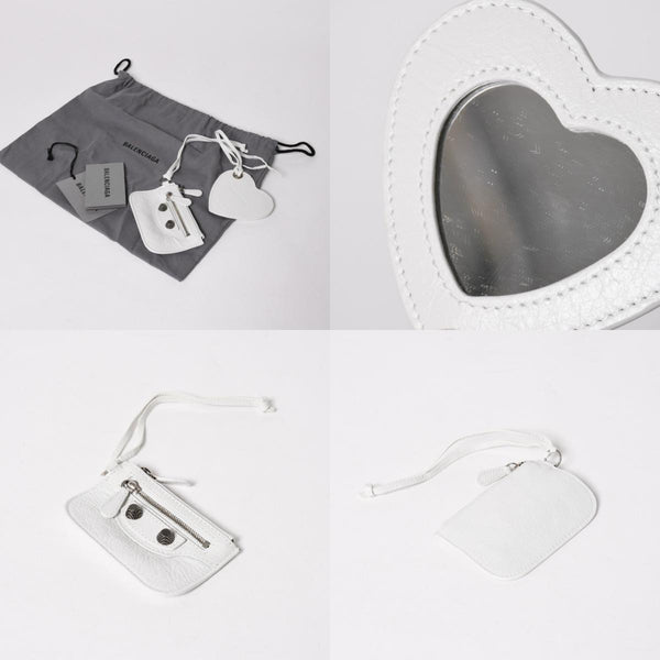 極美品 BALENCIAGA バレンシアガ Le Cagole ル カゴール ミニ ダッフルバッグ 2WAY ハンドバッグ ショルダーバッグ 743356 ホワイト アリーナ ラムスキン 中古 4a005041