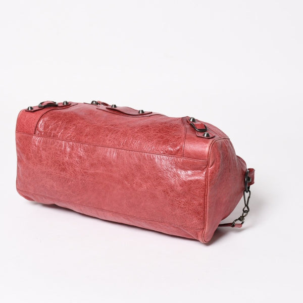 BALENCIAGA バレンシアガ ザ シティ ミディアム 2WAY ショルダーバッグ 128523 レザー レッド 美品 中古 4a004885