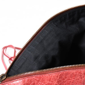 BALENCIAGA バレンシアガ ザ シティ ミディアム 2WAY ショルダーバッグ 128523 レザー レッド 美品 中古 4a004885