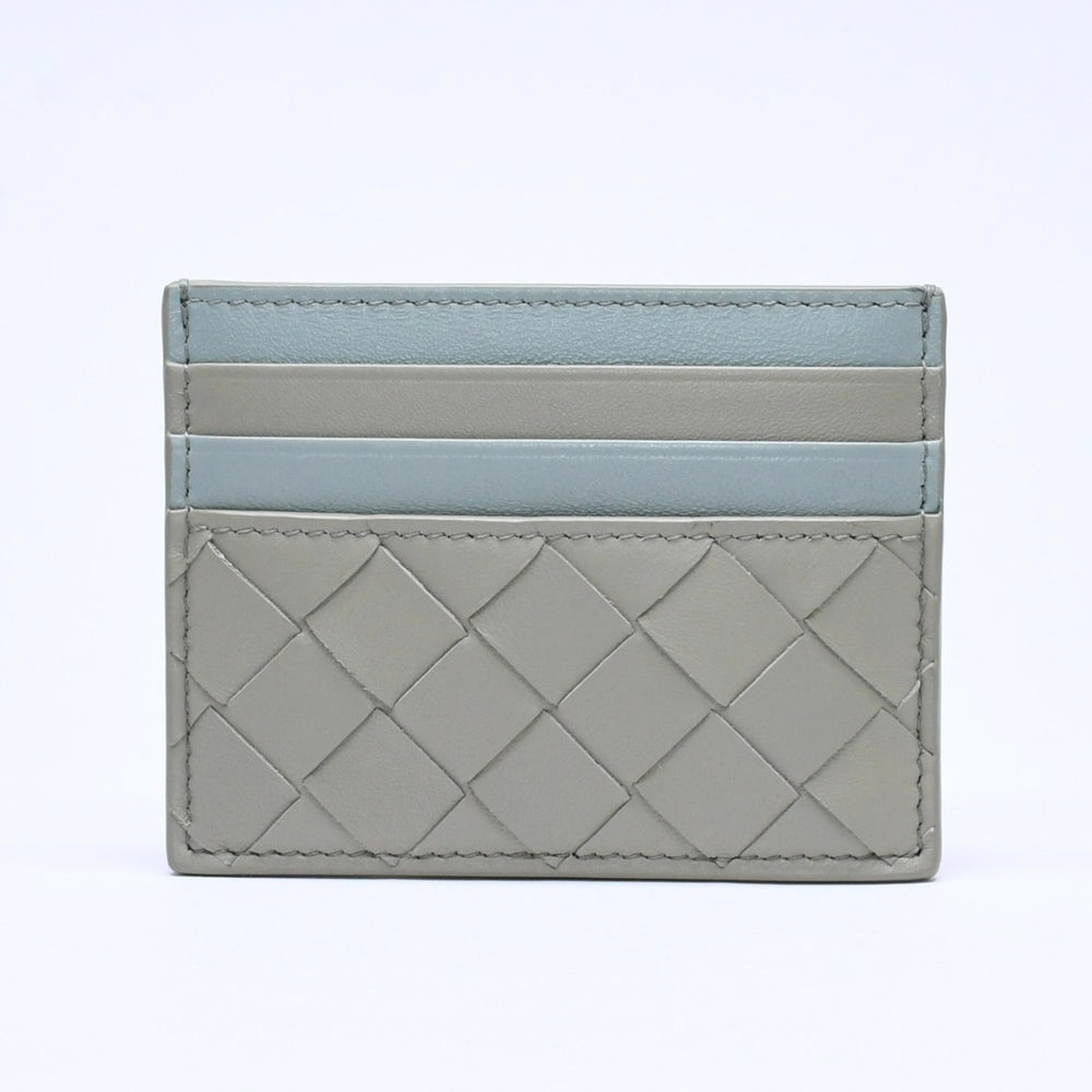 新品同様品 BOTTEGAVENETA ボッテガヴェネタ カードケース イントレチャート バイカラー カーフレザー 中古 4a005216