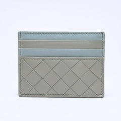 新品同様品 BOTTEGAVENETA ボッテガヴェネタ カードケース イントレチャート バイカラー カーフレザー 中古 4a005216