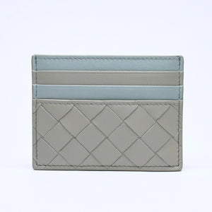 新品同様品 BOTTEGAVENETA ボッテガヴェネタ カードケース イントレチャート バイカラー カーフレザー 中古 4a005216