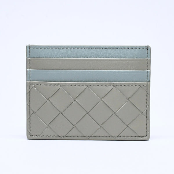 新品同様品 BOTTEGAVENETA ボッテガヴェネタ カードケース イントレチャート バイカラー カーフレザー 中古 4a005216