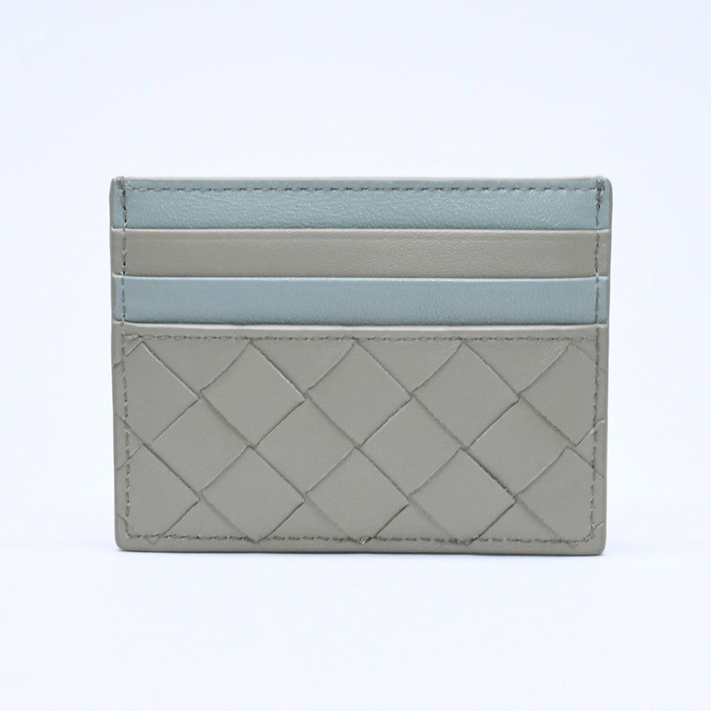 新品同様品 BOTTEGAVENETA ボッテガヴェネタ カードケース イントレチャート バイカラー カーフレザー 中古 4a005216