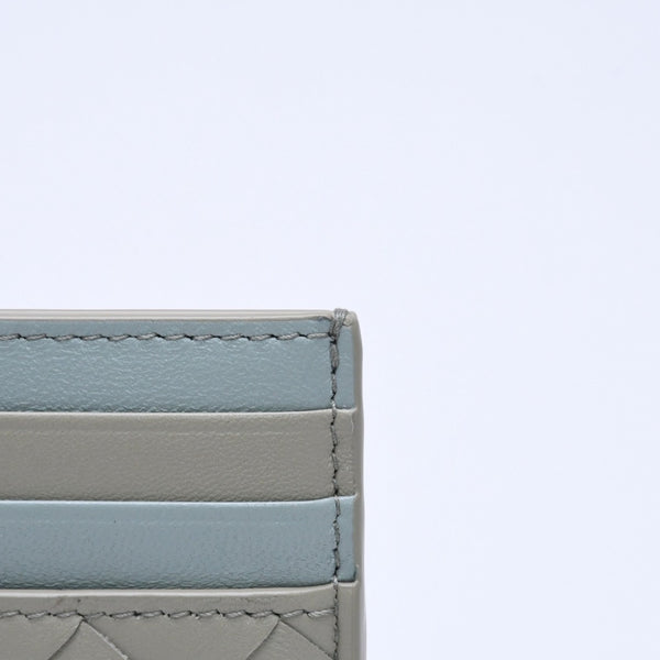 新品同様品 BOTTEGAVENETA ボッテガヴェネタ カードケース イントレチャート バイカラー カーフレザー 中古 4a005216