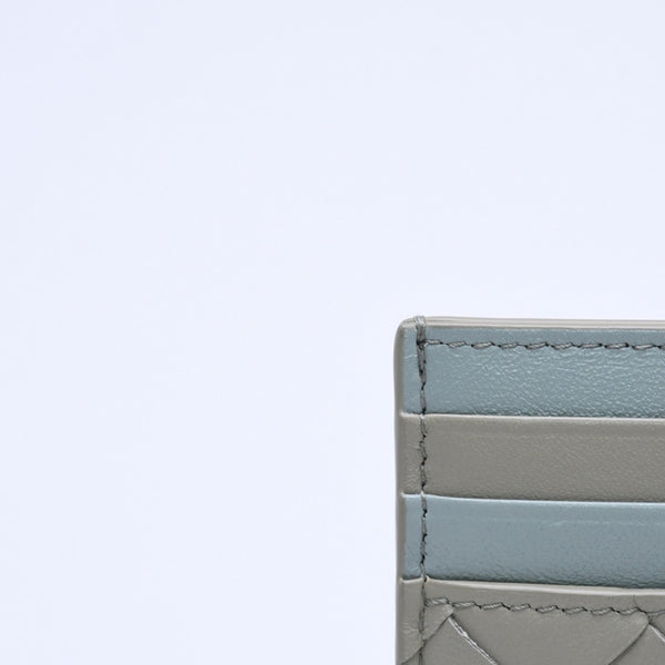 新品同様品 BOTTEGAVENETA ボッテガヴェネタ カードケース イントレチャート バイカラー カーフレザー 中古 4a005216