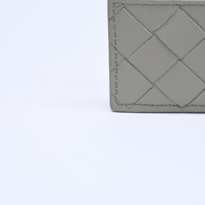 新品同様品 BOTTEGAVENETA ボッテガヴェネタ カードケース イントレチャート バイカラー カーフレザー 中古 4a005216