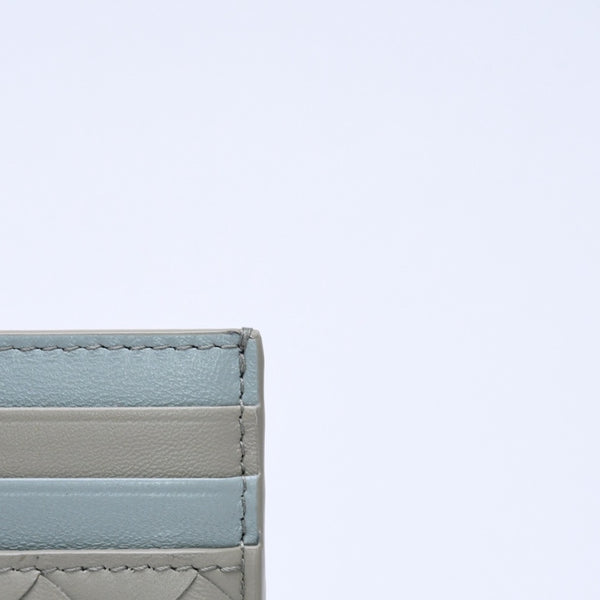 新品同様品 BOTTEGAVENETA ボッテガヴェネタ カードケース イントレチャート バイカラー カーフレザー 中古 4a005216