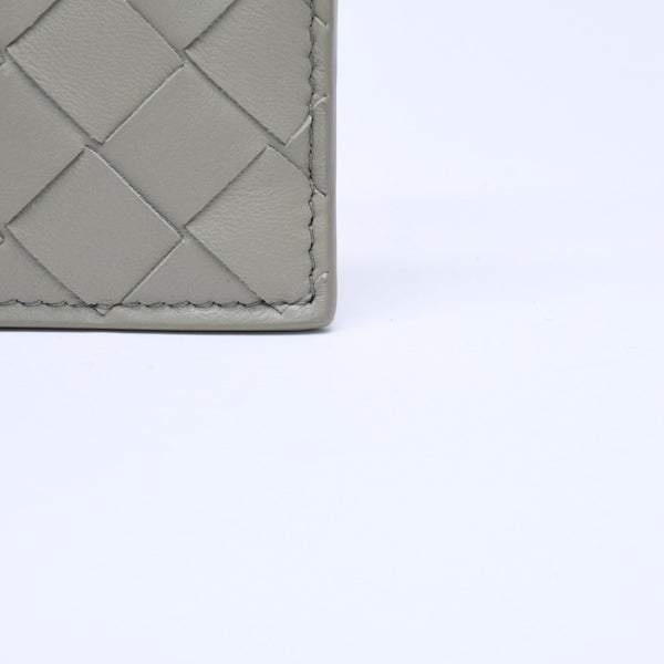 新品同様品 BOTTEGAVENETA ボッテガヴェネタ カードケース イントレチャート バイカラー カーフレザー 中古 4a005216